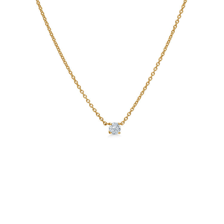 Es x ro schwimmende Diamant 18k Gold Halskette
