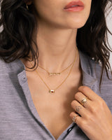 Lip 18K Gold Necklace w. Garnet