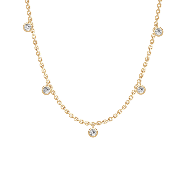 Grace Gold Plated Halskette w. Zirkonia
