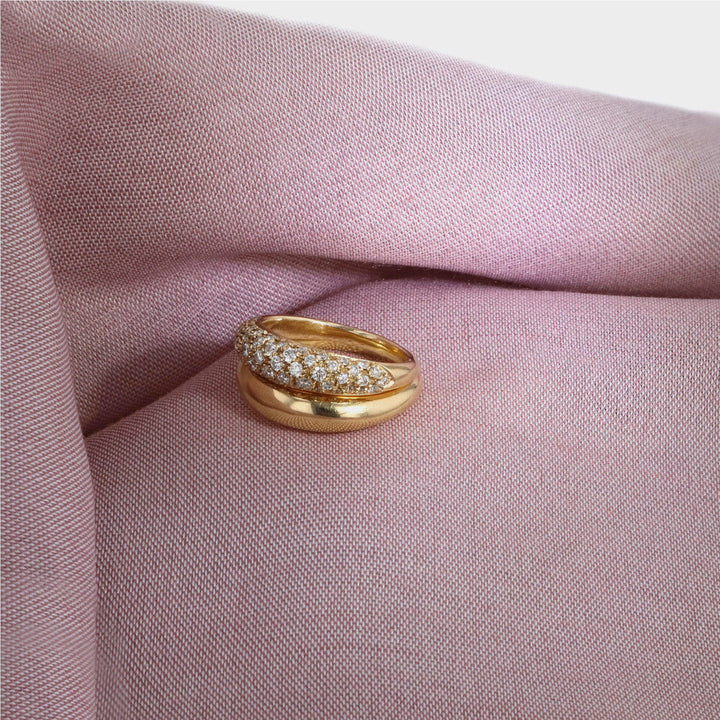 Reflection 18K Gold Ring w. Lab-Grown Diamonds