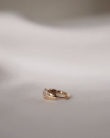 Nonna's 18K Gold, Whitegold or Rosegold Huggie w. Diamonds