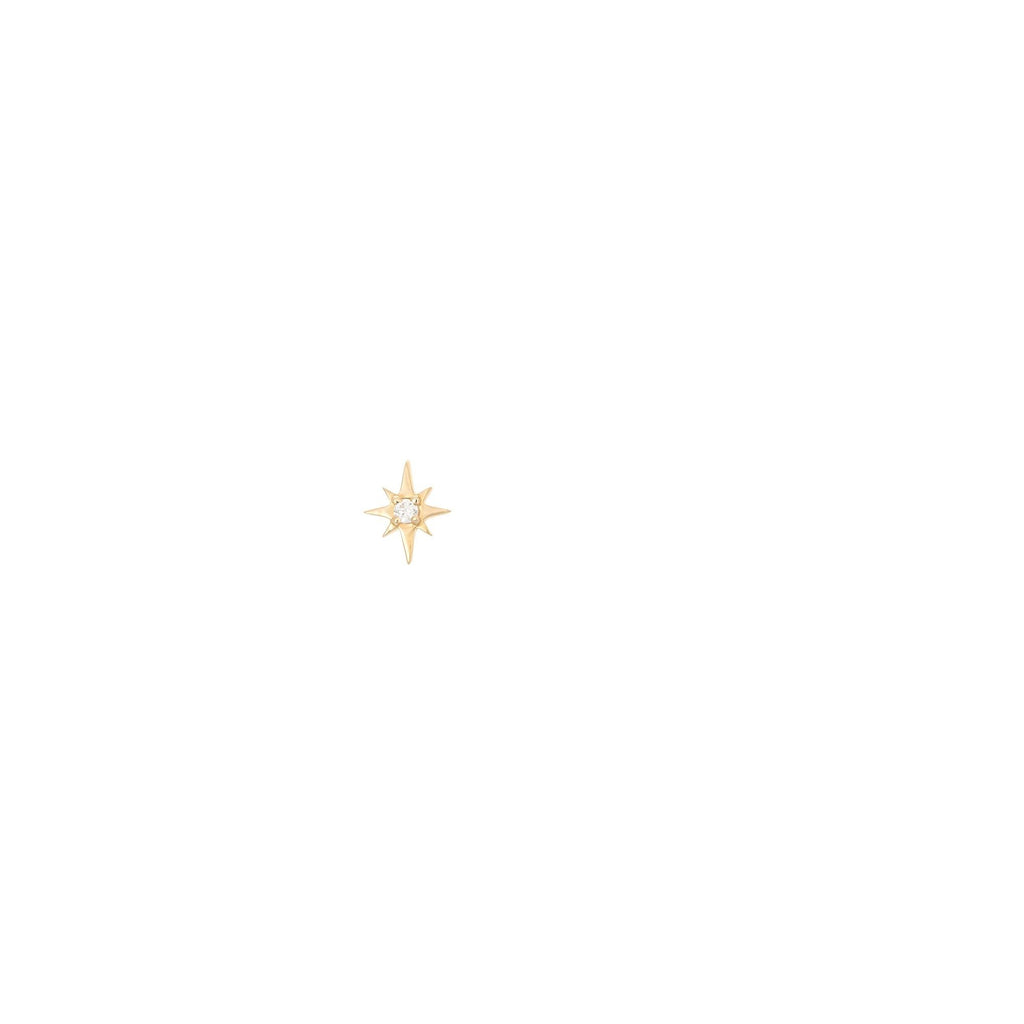 Alexa Fine Jewelry | North Star 18K Gold Stud w. Diamant