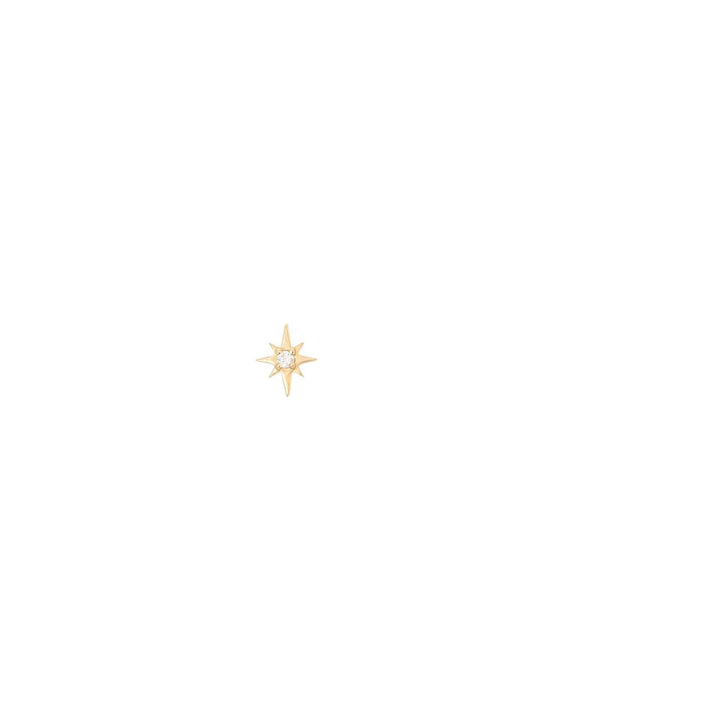 Alexa Fine Jewelry | North Star 18K Gold Stud w. Diamond