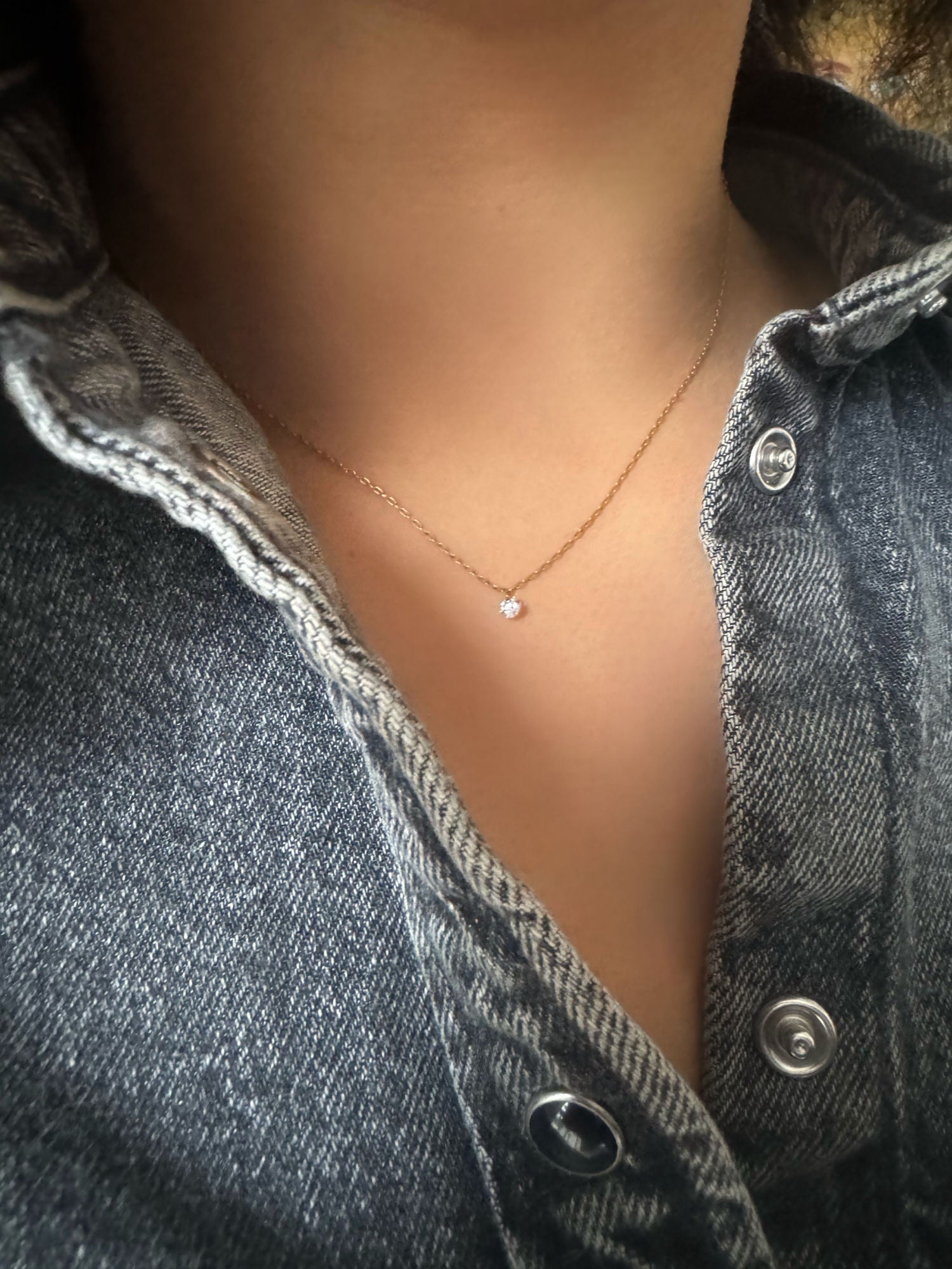 Nova 14K Gold, White Gold or Rose Gold Necklace w. 0.15ct Diamond
