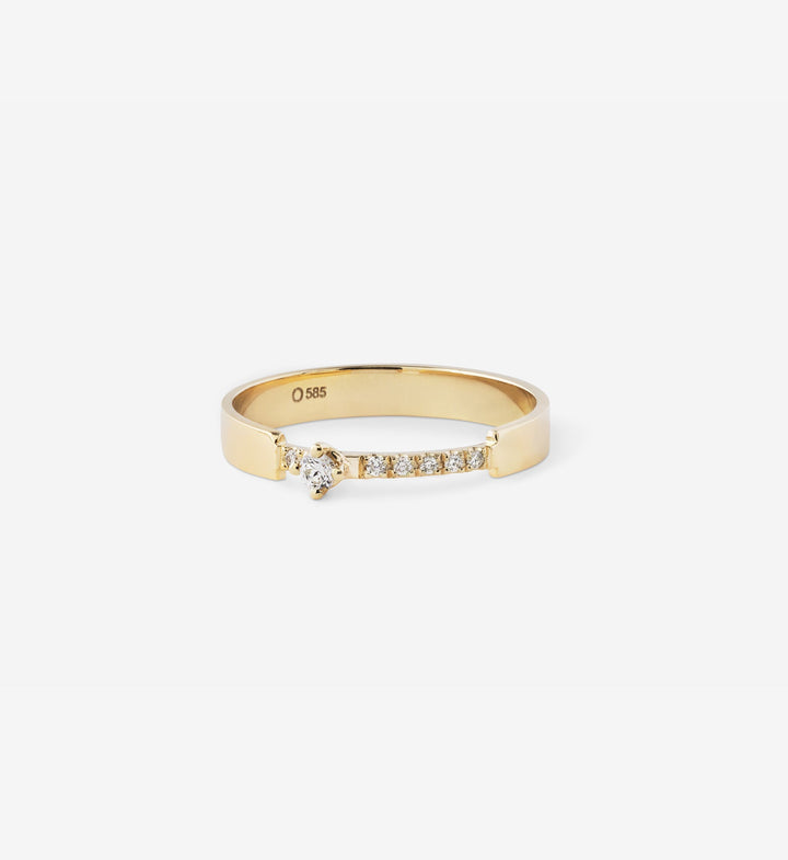 OUVERTURE | Diamond 0.08 14K Gold Ring w. Diamonds