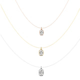 Alphabet 18K Gold, Rosegold or Whitegold Inital O Pendant w. Solitaire Lab-Grown Diamond