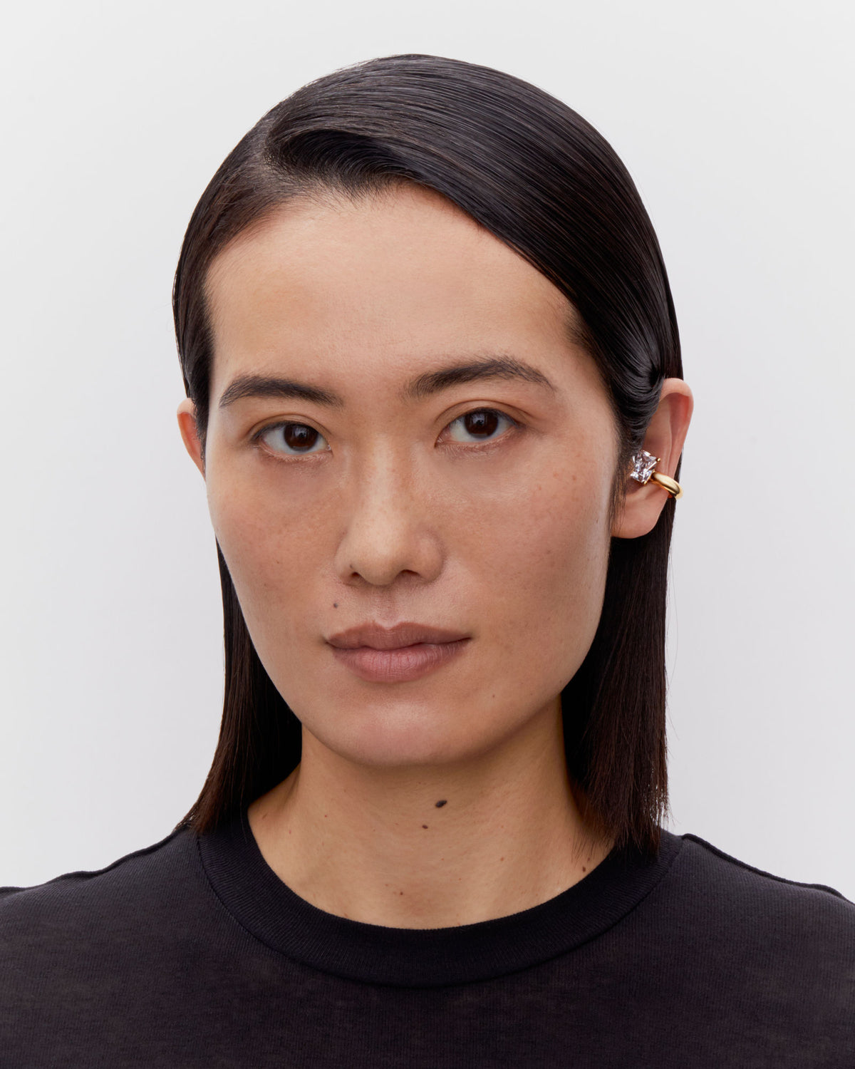 Omotesando Cider Forgyldt Ear Cuff m. Zirkon