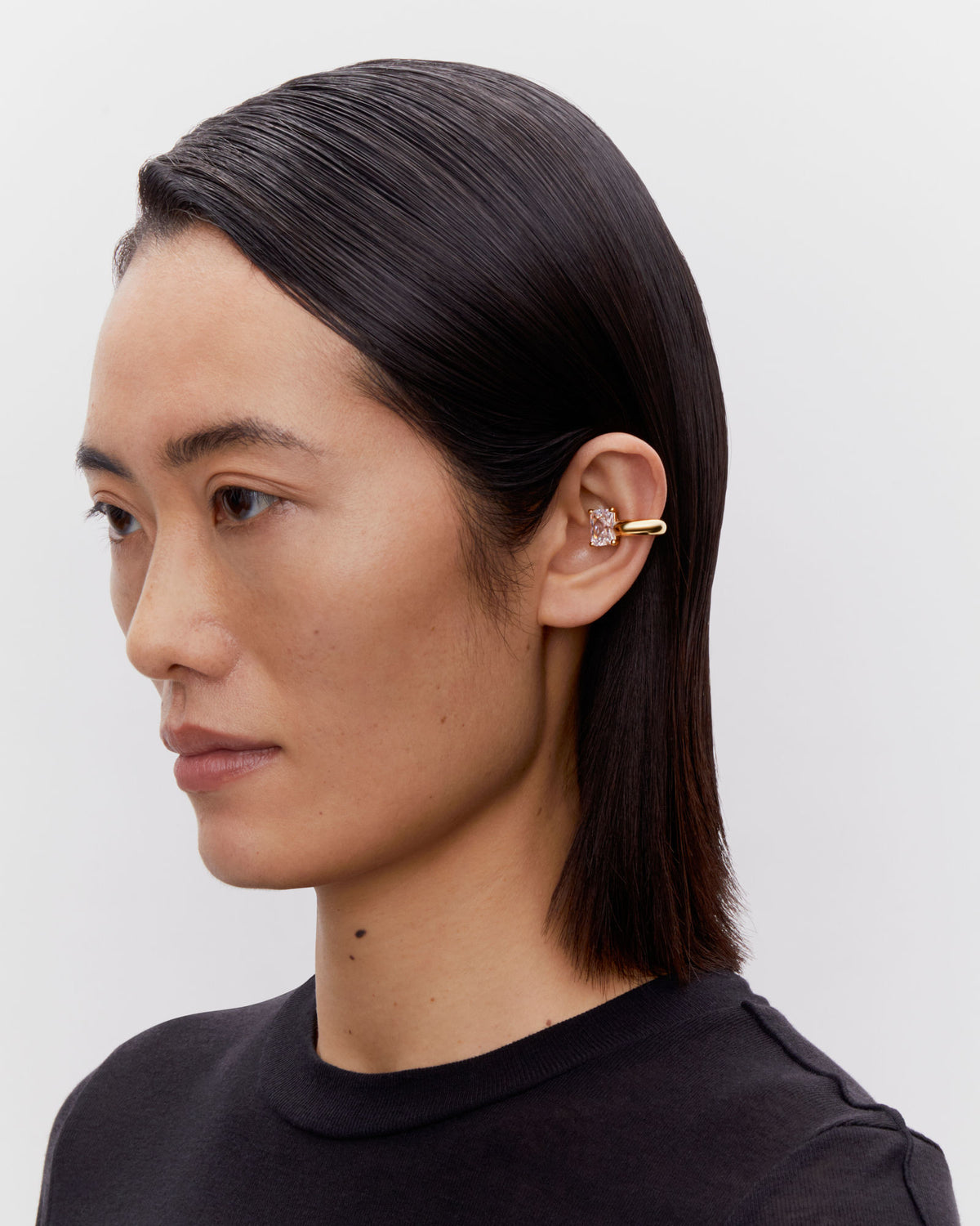 Omotesando Cider Forgyldt Ear Cuff m. Zirkon
