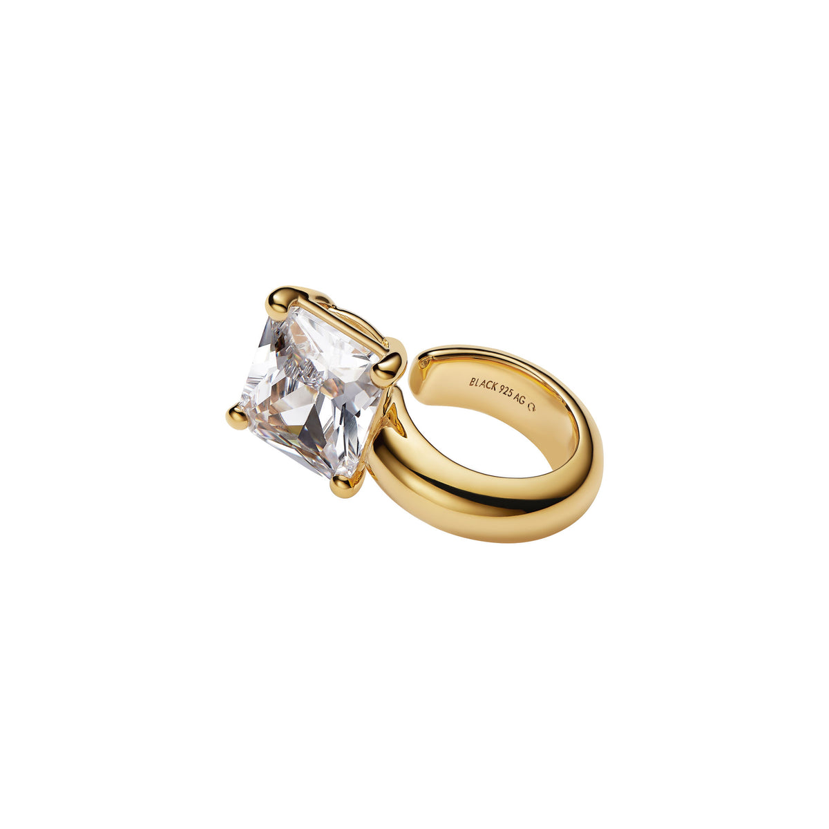 Omotesando Cider Forgyldt Ear Cuff m. Zirkon