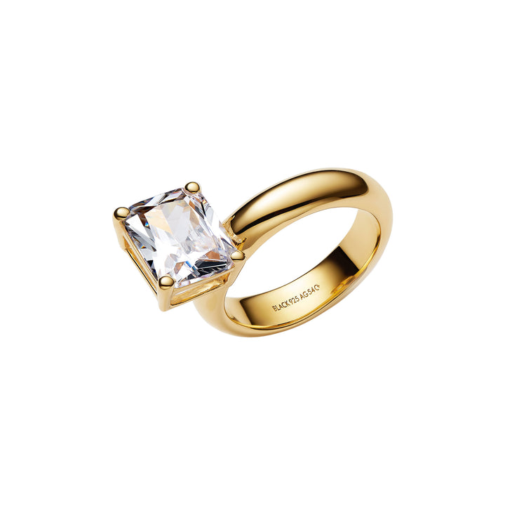 Omotesando Cider Gold Plated Ring W. Zirkonia