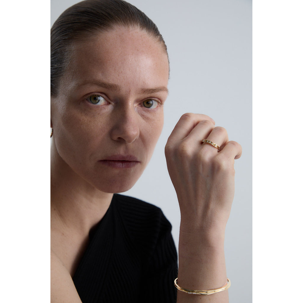 On The Edge 18K Gold Bracelet N°1 w. Diamonds