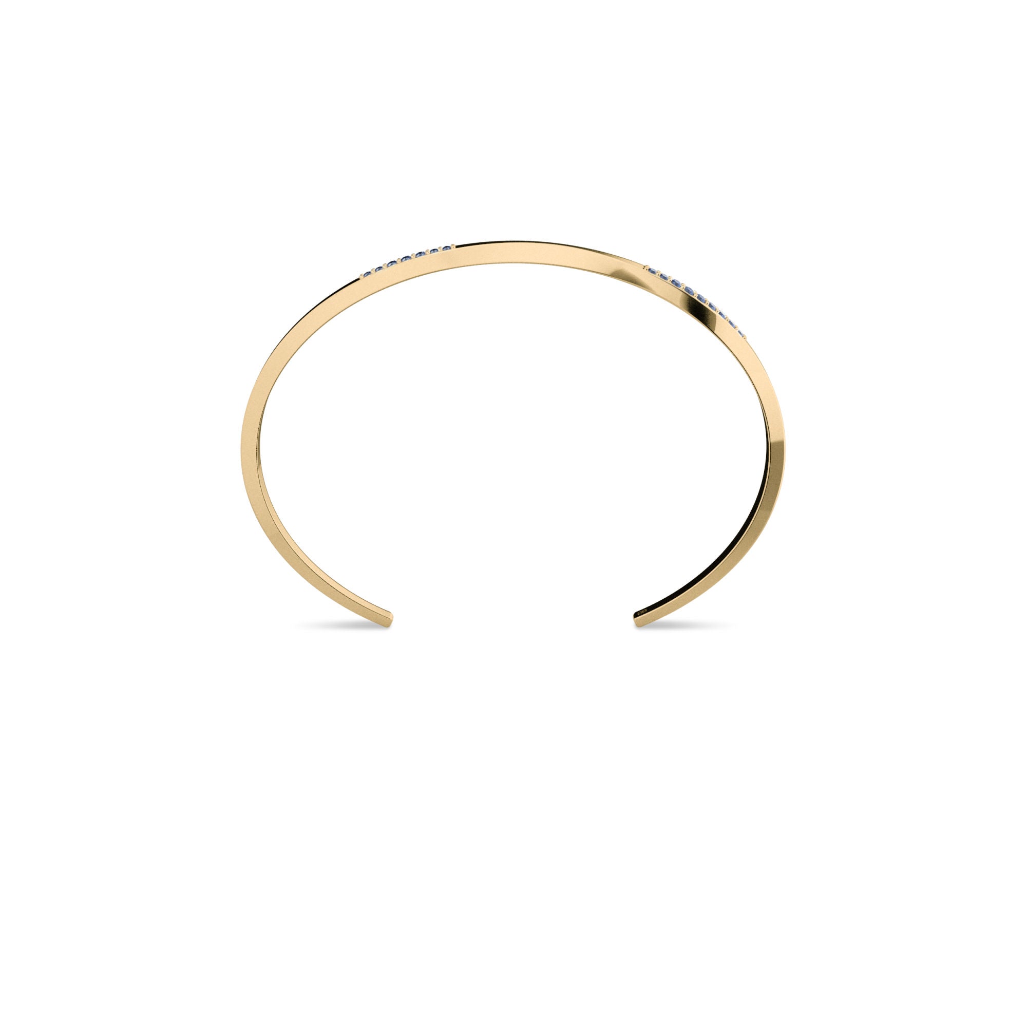 On The Edge 18K Gold Bracelet N°7 w. Sapphires
