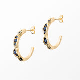 On The Edge 18K  Gold Earrings N°6 w. Sapphires