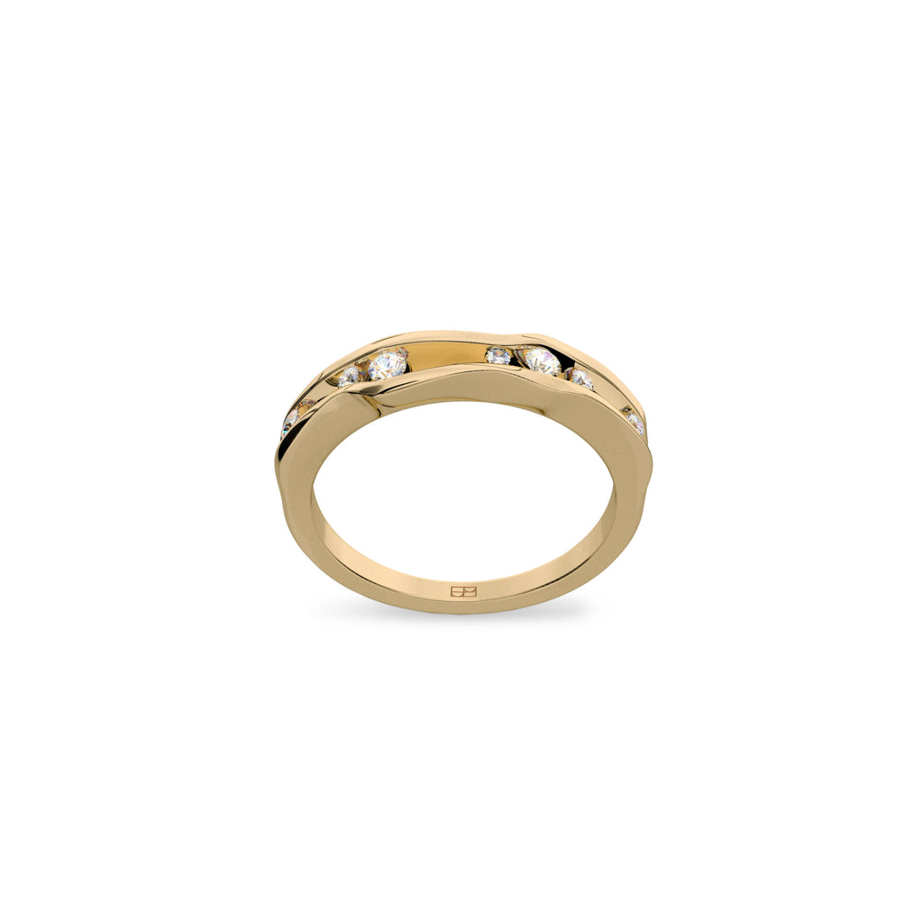 On The Edge 18K Gold Ring N°10 w. Diamonds