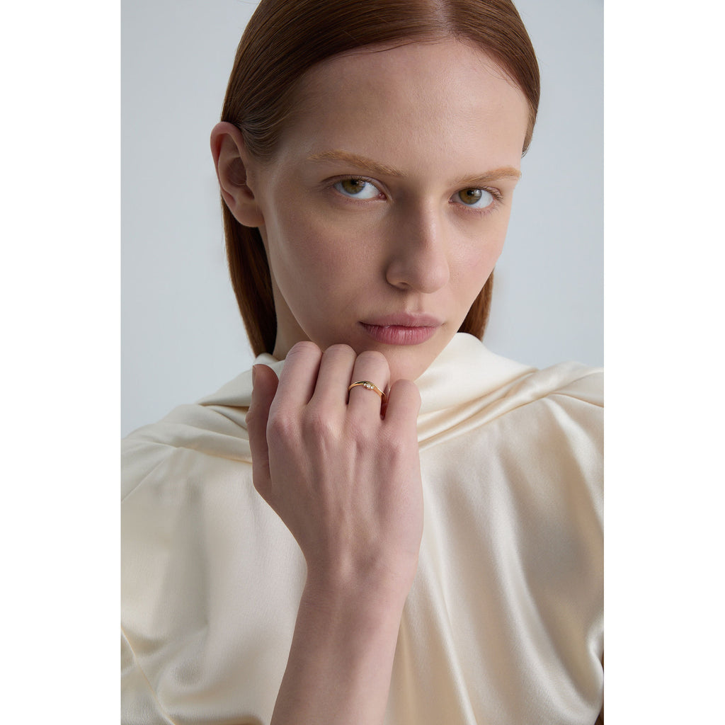 On The Edge 18K Gold Ring N°12 w. Diamonds