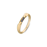 On The Edge 18K Gold Ring N°13 w. Sapphires