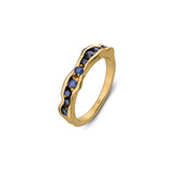 On The Edge 18K Gold Ring N°16 w. Sapphires