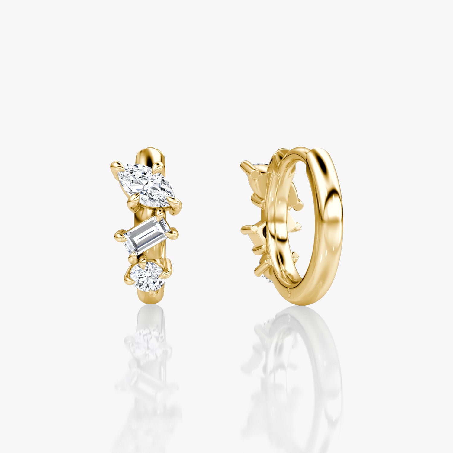 Orion 14K Guld Huggies m. Lab-Grown Diamanter