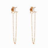 Over the Moon 18K Rose Gold Earring w. Diamonds