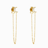 Über dem Mond 18k Gold Ohrring w. Diamanten