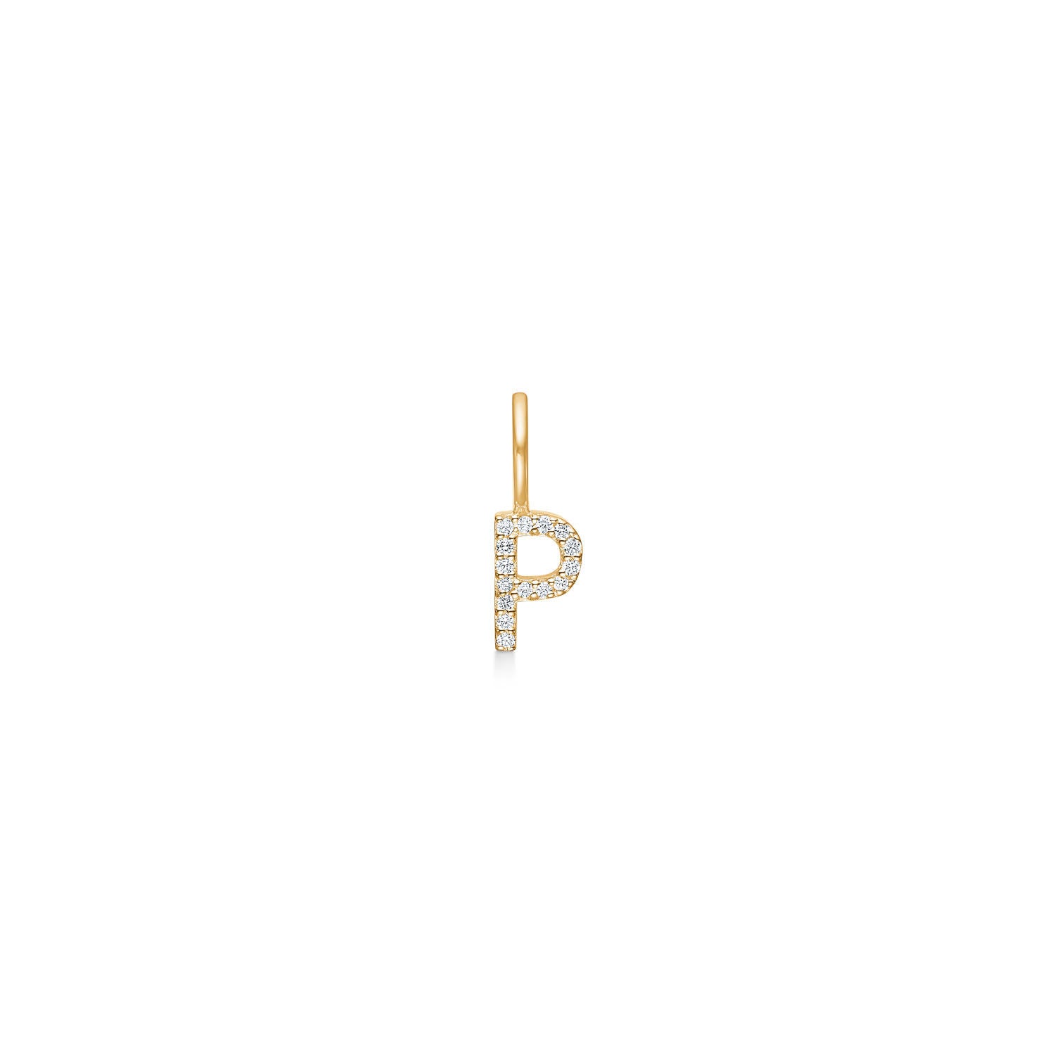 My P 18K Gold Pendant w. Diamonds