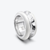 Antarctica 18K Hvidguld Ring m. Hvid Emalje