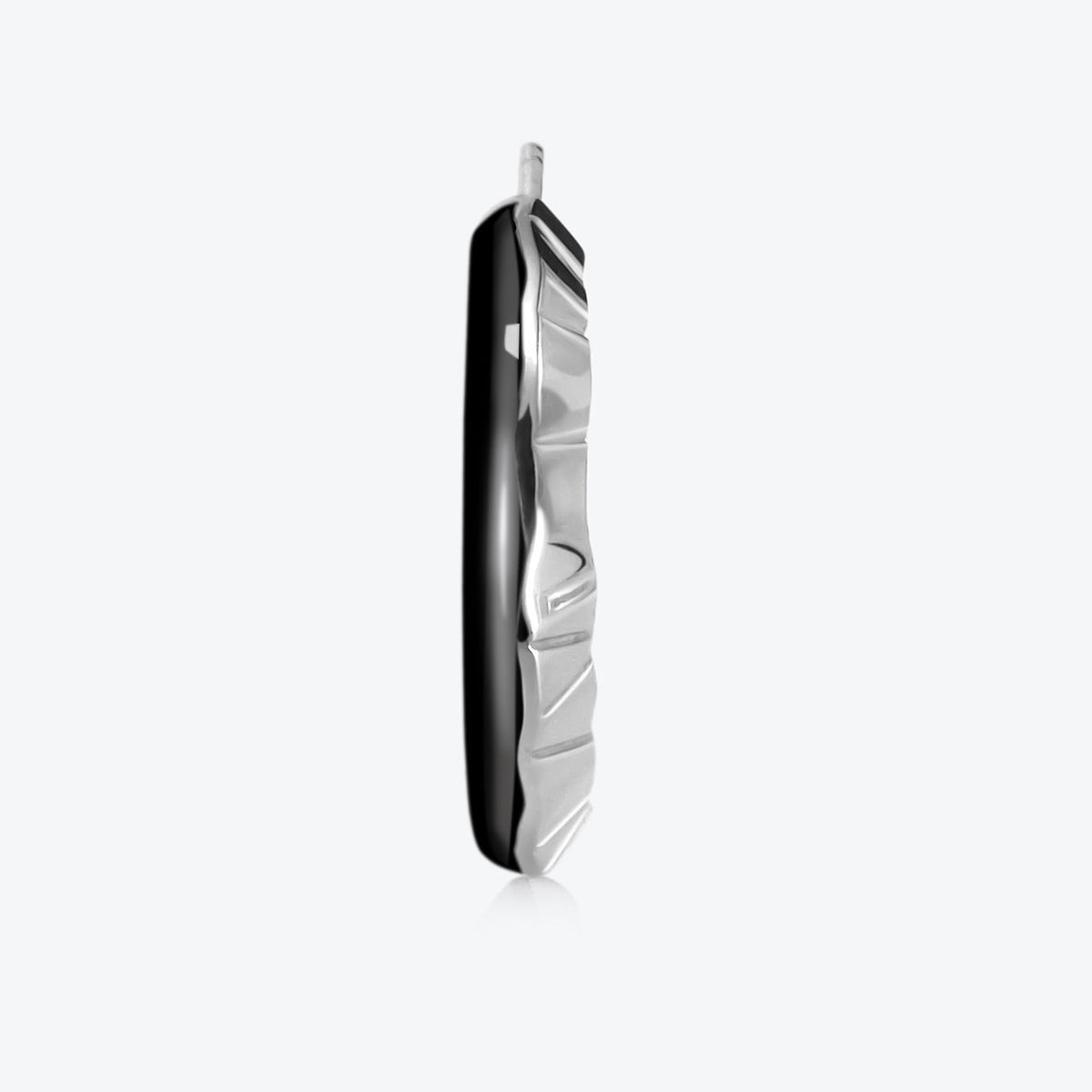 A. Eisberg Silver SM Hoops w. Jet Black Emaille