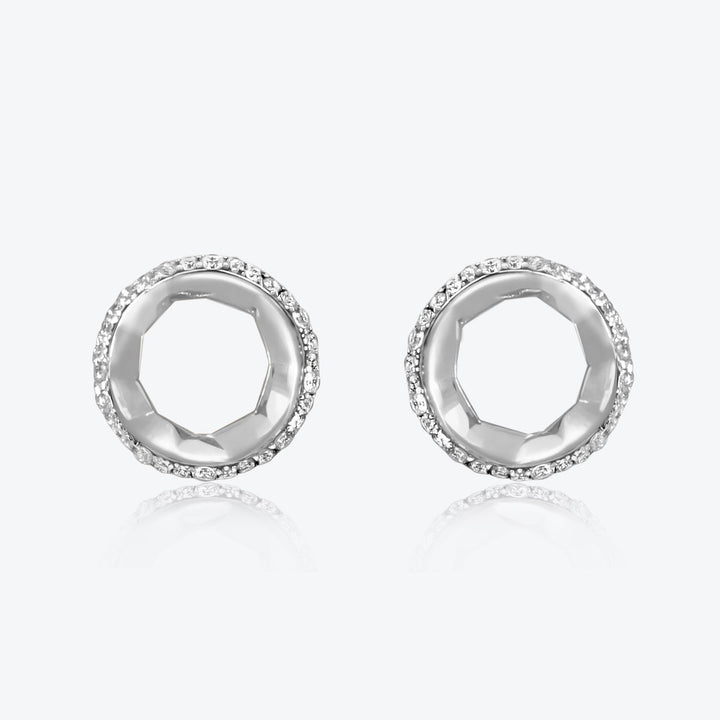 A. Sun Halo Aura 18K Hvidguld Ørestikker m. Lab-Grown Diamant Pavé