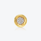 A. Sun Halo Core 18K Gold Studs w. Labor gewachsen Diamantpavé