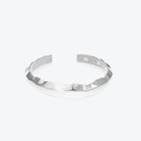 A. Iceberg Sølv Cuff m. Hvid Emalje