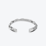 A. Iceberg Sølv Cuff m. Sort Emalje