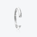 A. Iceberg Sølv Cuff m. Hvid Emalje