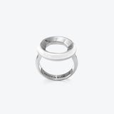 A. Sun Halo Silver Ring w. Schneewittchen Emaille