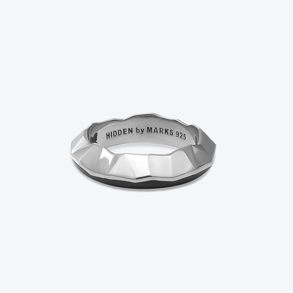 A. Eisberg Silberring w. Jet Black Emaille