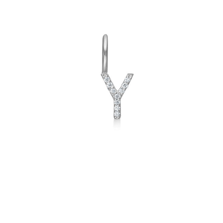 My Y 18K Whitegold Pendant w. Diamonds