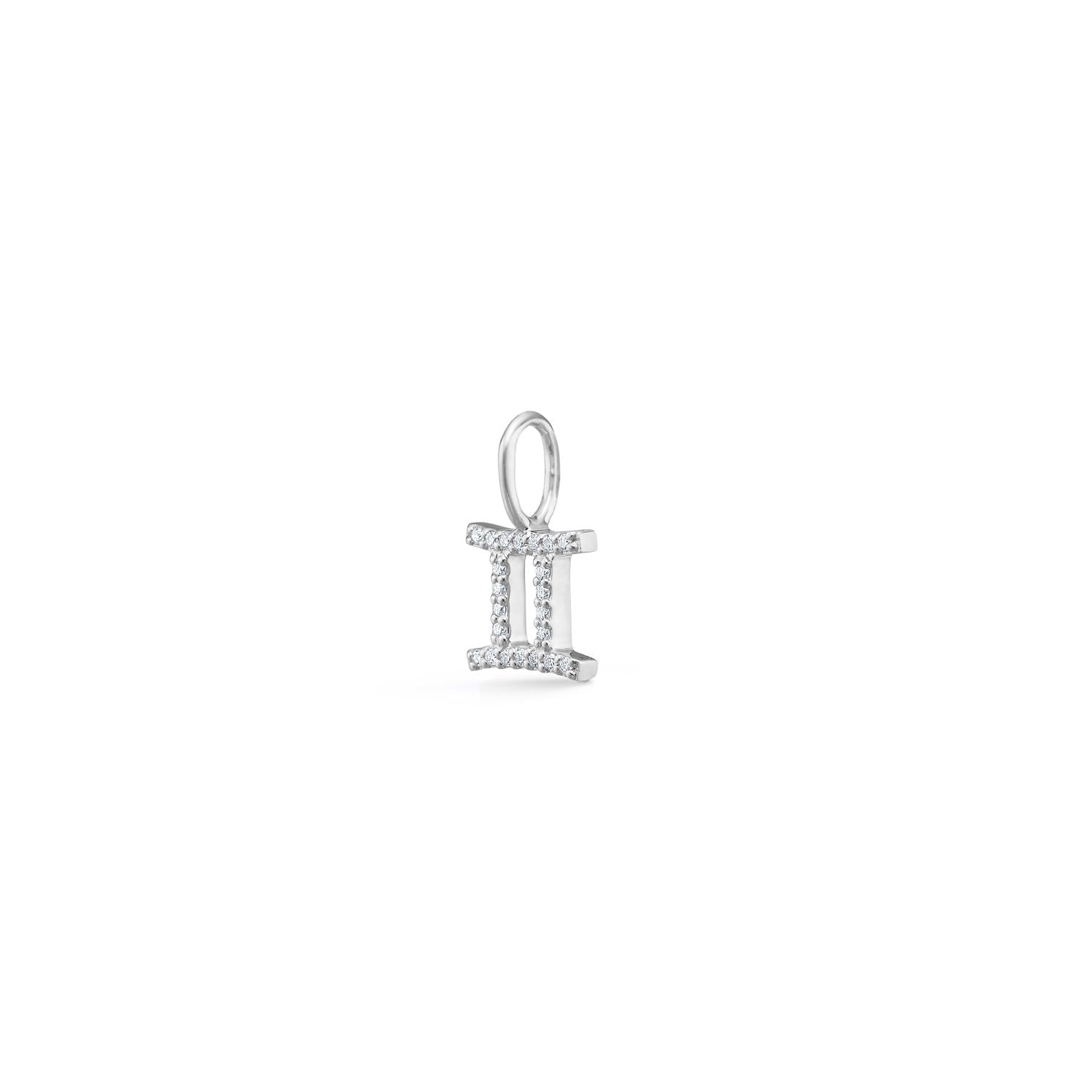 My Zodiac Pavé Tvilling 18K Hvidguld Vedhæng m. Diamanter