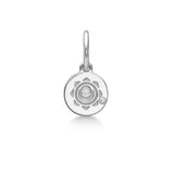 Inner Peace Harachakra 18K Whitegold Pendant w. Diamond