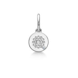 Inner Peace Heartchakra 18K Whitegold Pendant w. Diamond