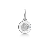 Inner Peace Throatchakra 18K Whitegold Pendant w. Diamond