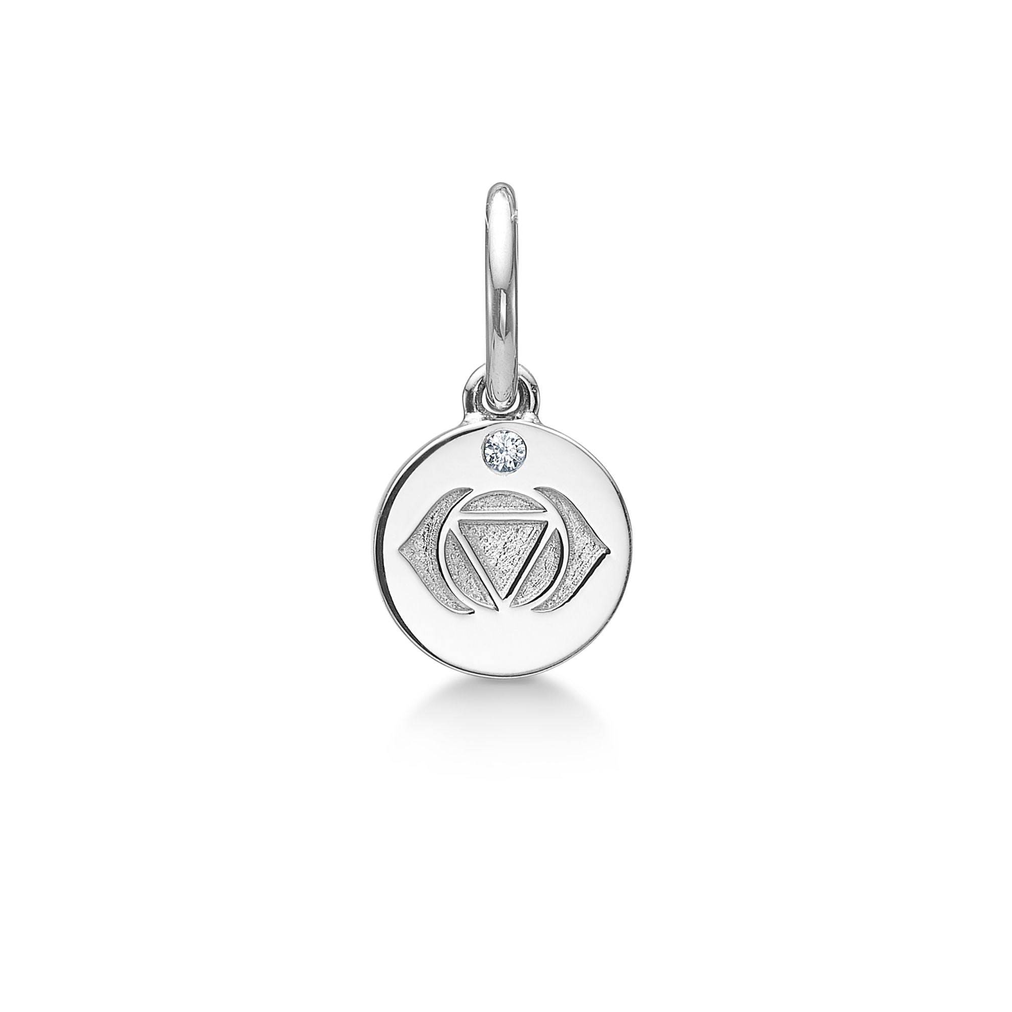 Indre Ro Pandechakra 18K Hvidguld Vedhæng m. Diamond