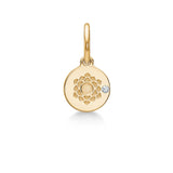 Inner Peace Crownchakra 18K Gold Pendant w. Diamond