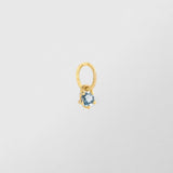 Cocktail 18K Gold Pendant w. Sky Blue Topaz