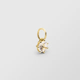 Cocktail 18K Gold Pendant w. Crystal