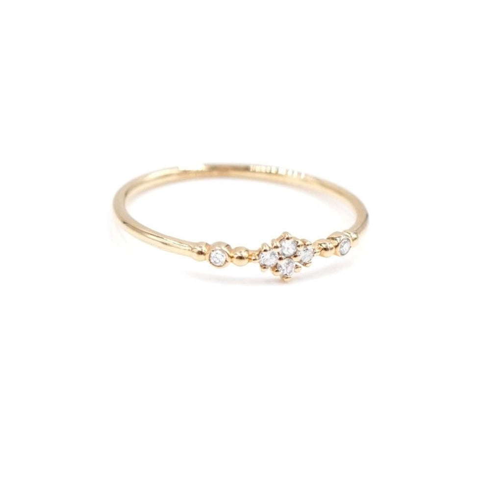 Eternity Small 18K Gold Ring w. Diamonds