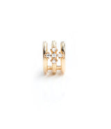 Eternity Triple Mini 18K Gold Hoop w. Diamonds