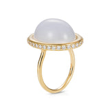Lilac Pebble 18K Gold Ring w. Diamond