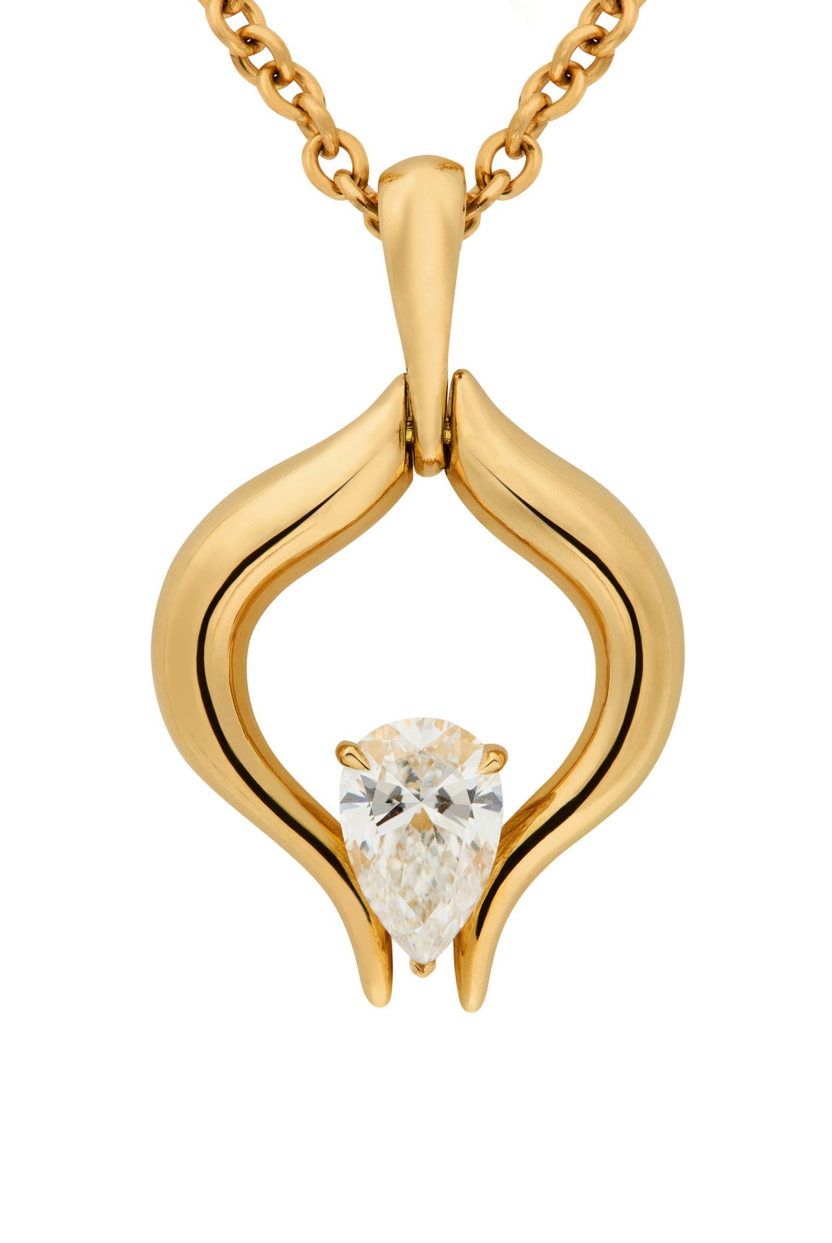 Eboris Twin 18K Gold Necklace w. Diamond
