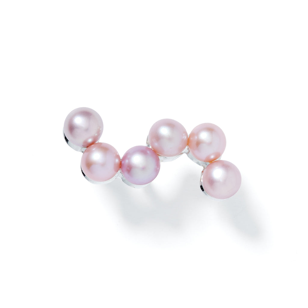 Small Silver Earring w. Pearls