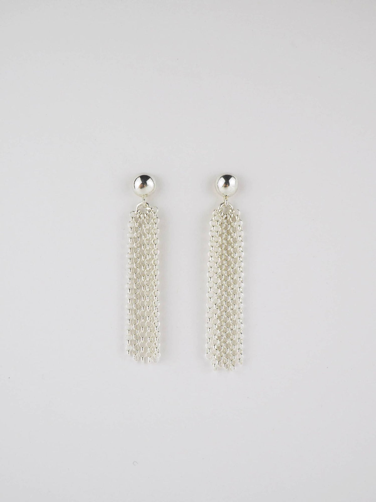 Pompons Silver Earrings