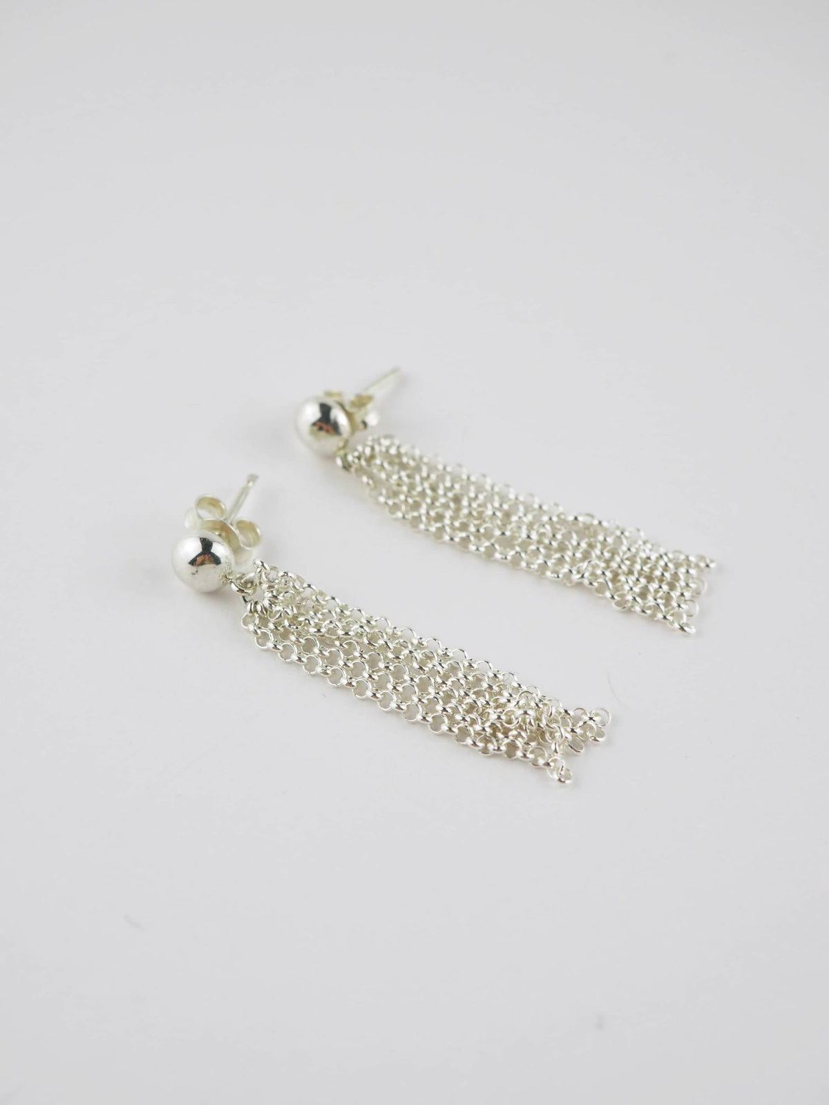 Pompons Silver Earrings